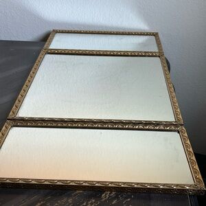 vintage trifold mirror